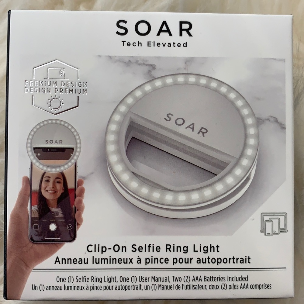 Soar Tech Elevated clip on selfie ring light